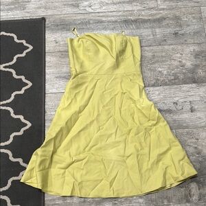 Elegant green/yellow Strapless Dress
